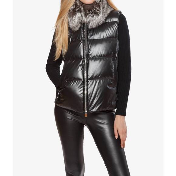 NEW LINDA RICHARDS women's down vest in black